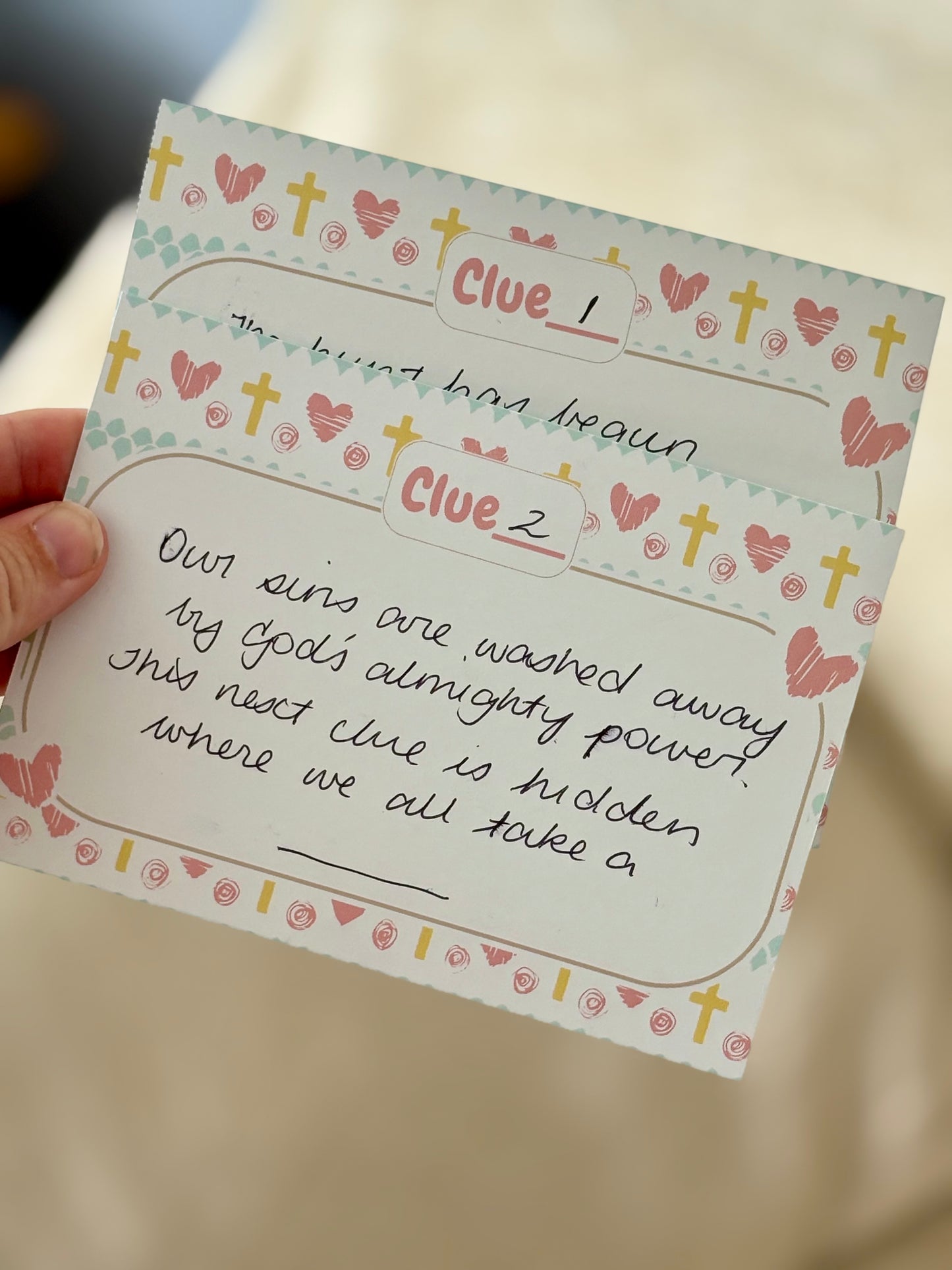 Christian Easter Hunt Clue Cards