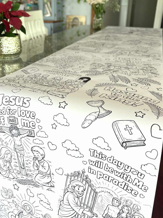 Easter Colouring Table Runner