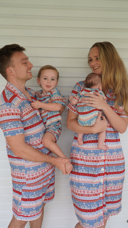 O Holy Night- Button Up Nightie - Bamboo