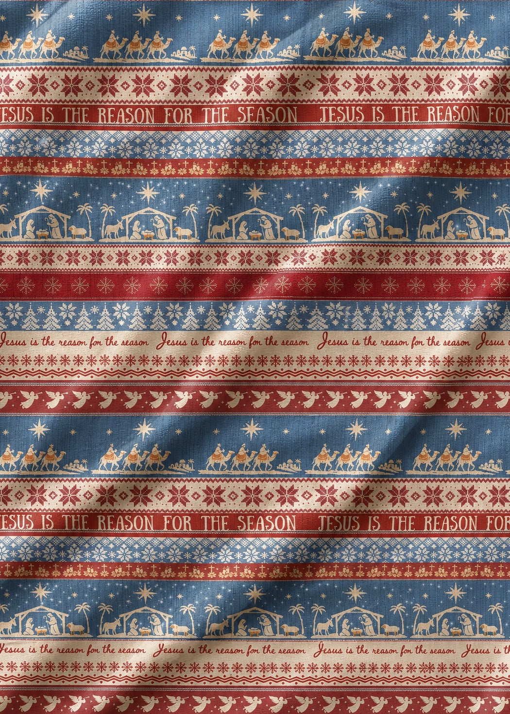 O Holy Night - (100% cotton) Fabric By The Metre