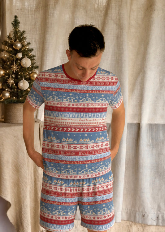Unisex - O Holy Night- T-Shirt & Shorts Set - Bamboo