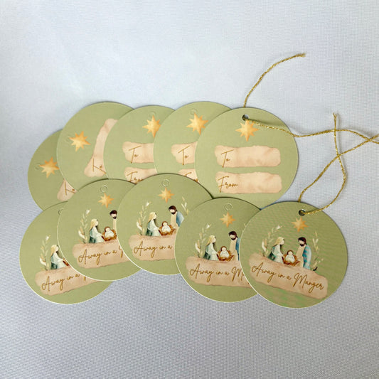 Away In A Manger - Gift Tags