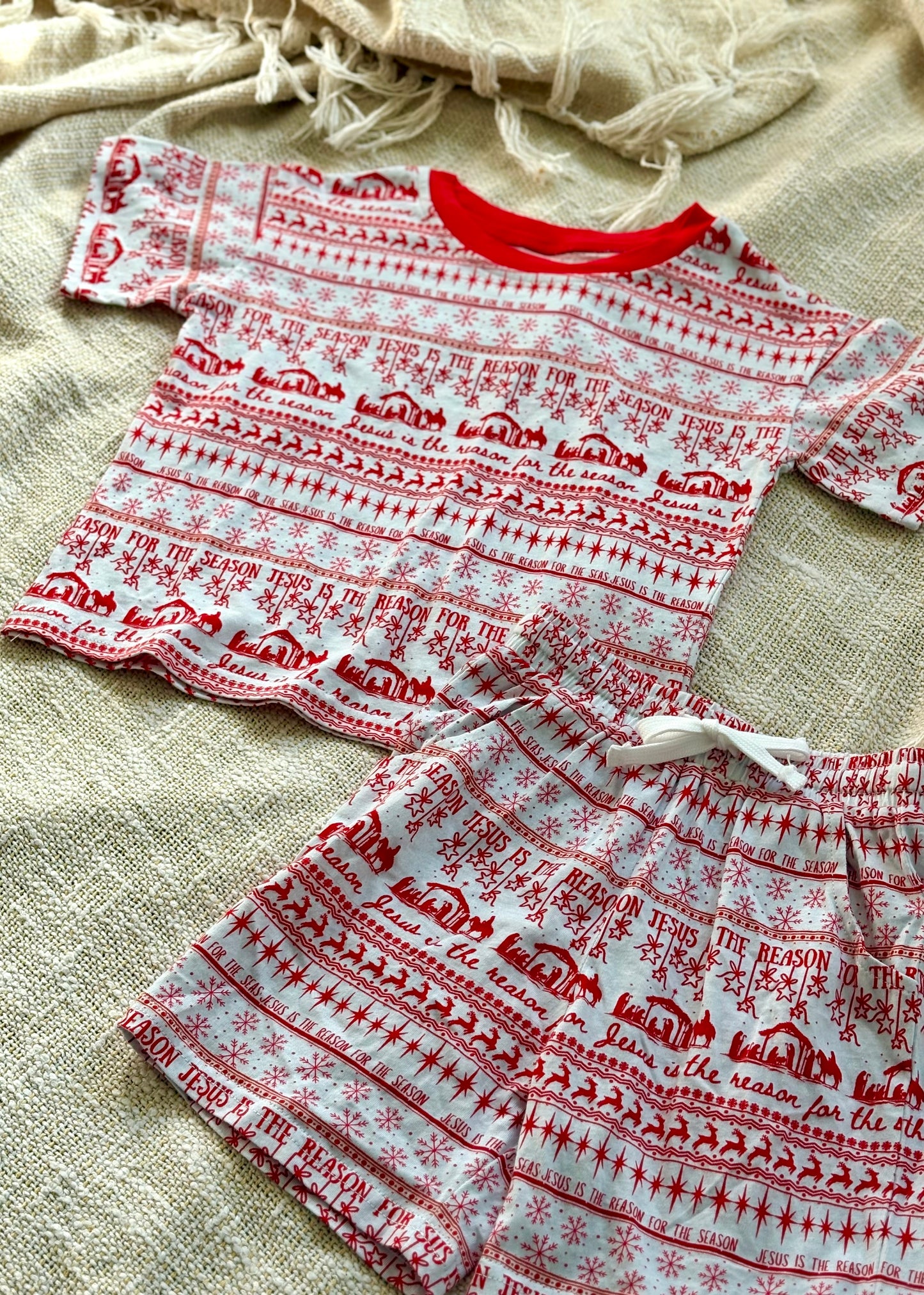 Jesus is the Reason - Children's T-Shirt & Shorts Set - Cotton