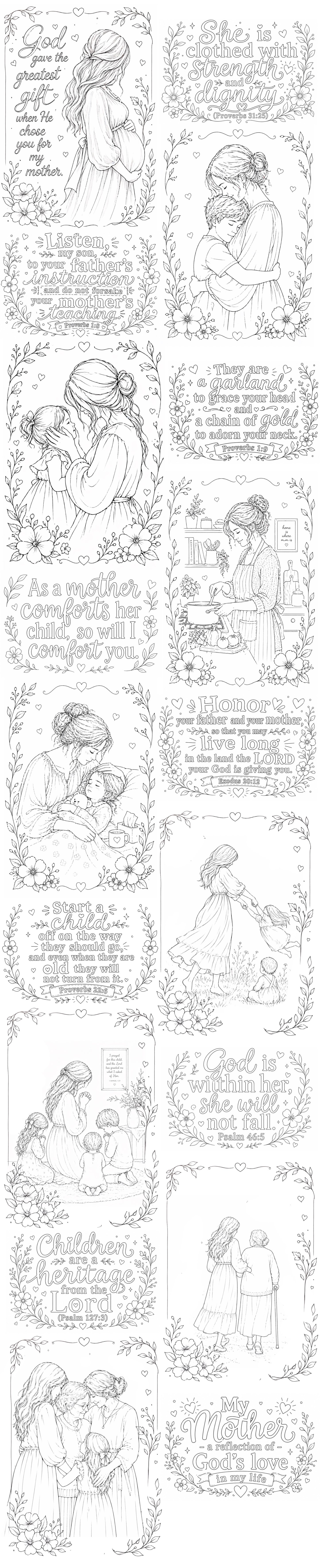Mother’s Day Colouring Table Runner