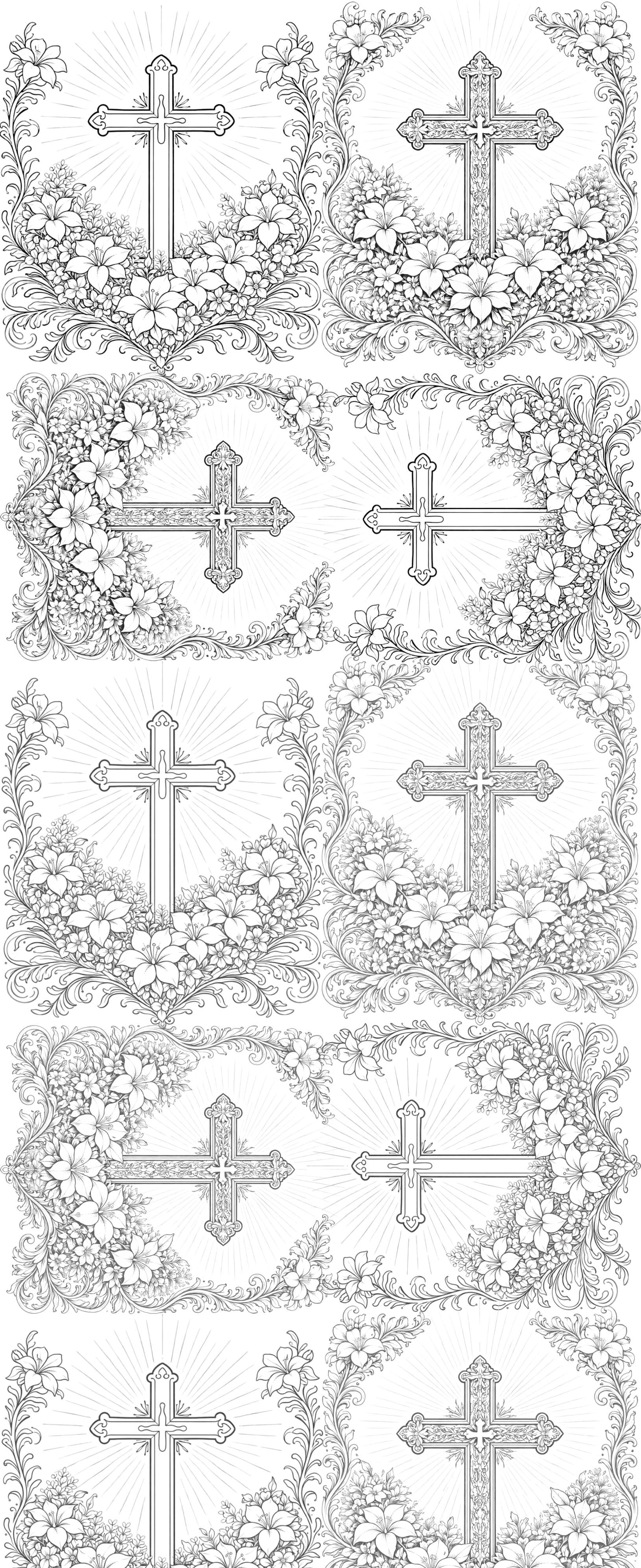 Crosses Colouring In