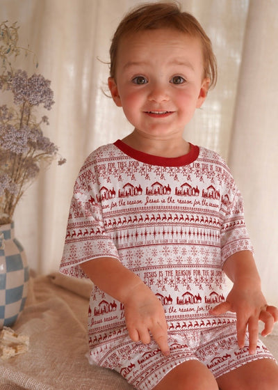 Jesus is the Reason - Children's T-Shirt & Shorts Set - Cotton