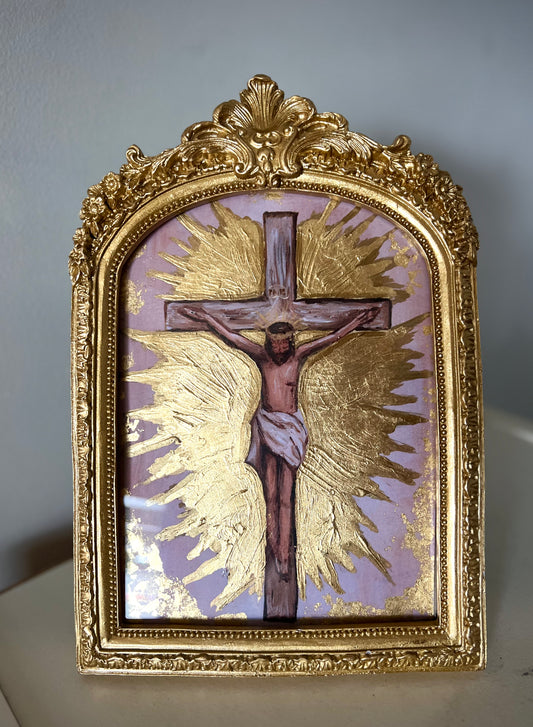 Gold Arch Frame -Greater Love Hath No Man