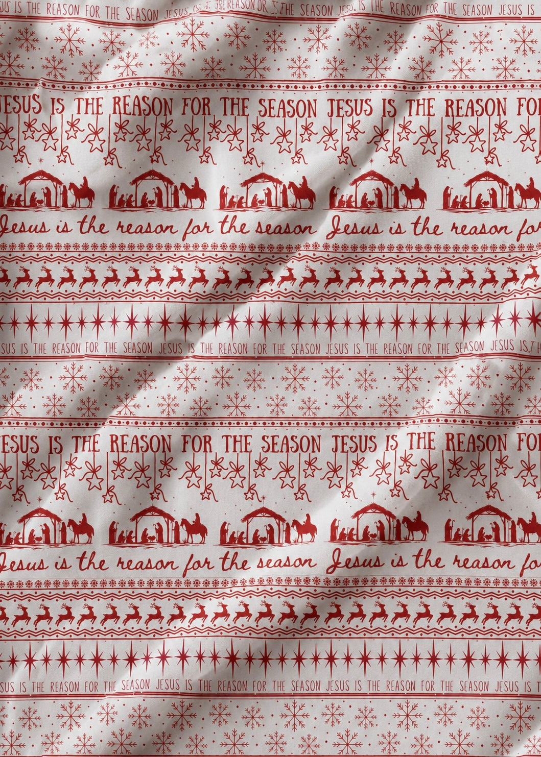 Jesus is The Reason - (100% cotton) Fabric By The Metre
