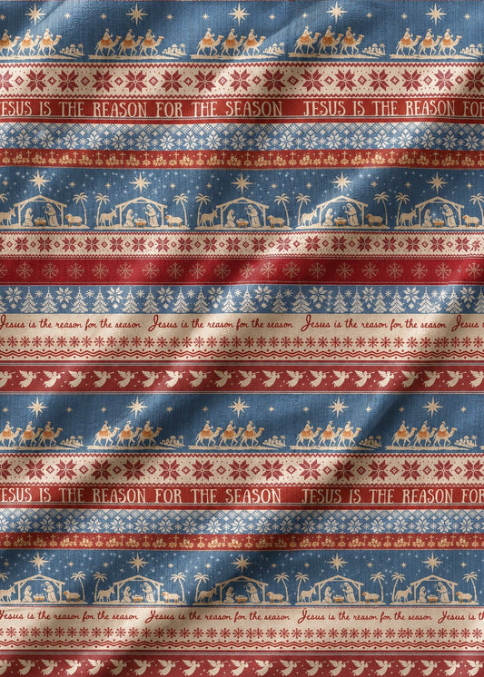 O Holy Night - (100% cotton) Fabric By The Metre
