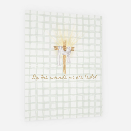Design review interface with a gold and white design on a grid background