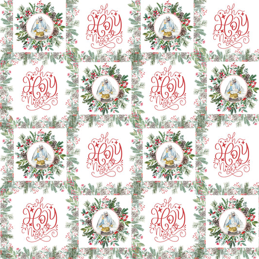 O Holy Night - Wreaths Wrapping Paper