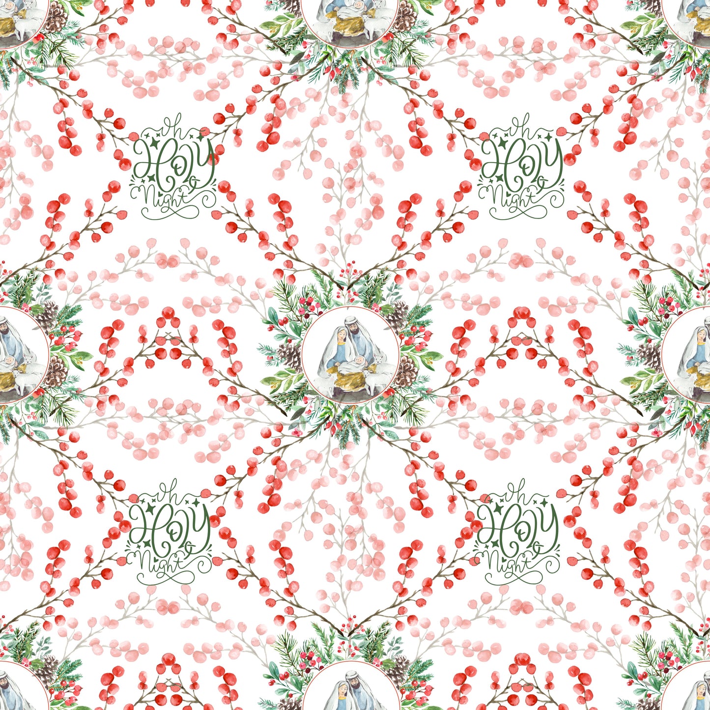 O Holy Night - Cherries Wrapping Paper